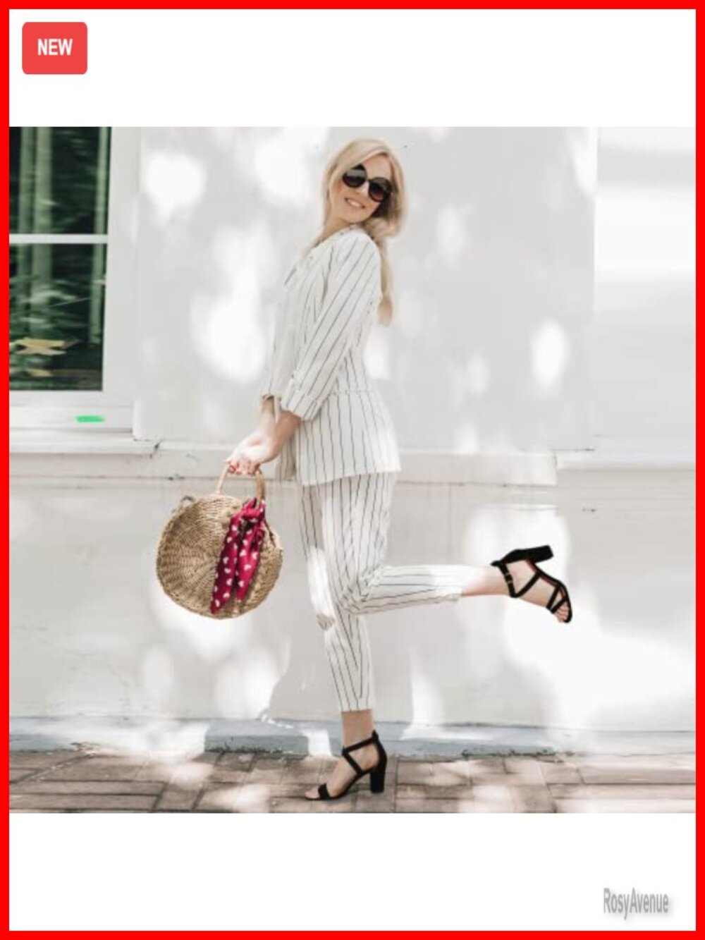 Women's Block Heel Open Toe Strappy Sandals 3 Inch Chunky Heel Dress Shoes